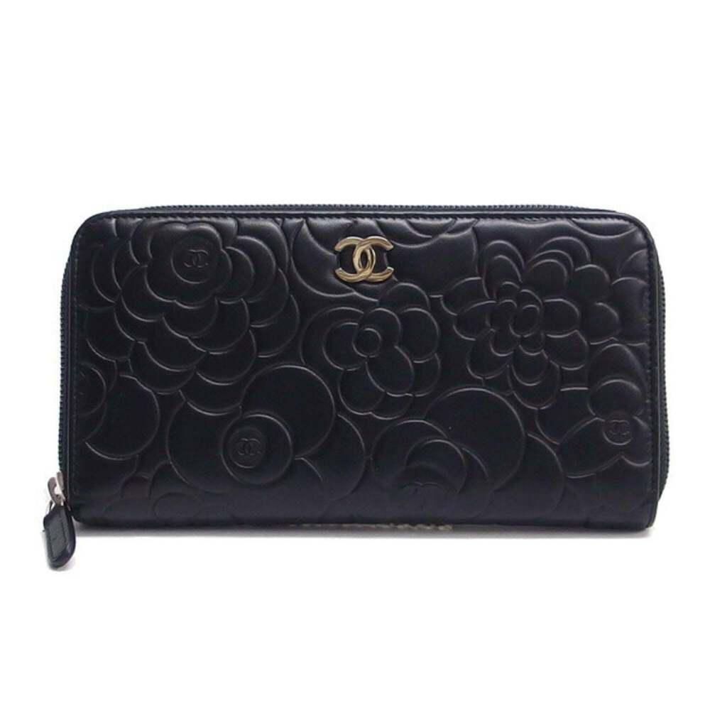 CHANEL Authentic Black Lambskin Leather Wallet - Picture 1 of 11